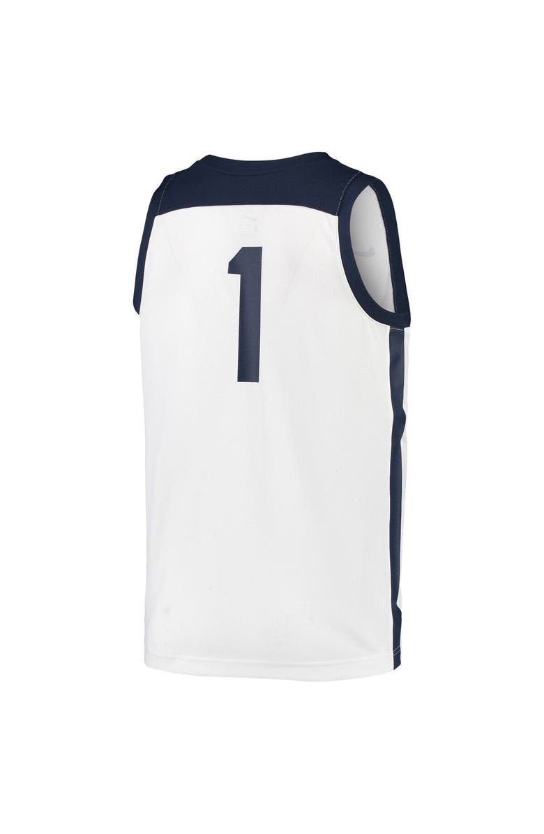 Nike Men's Nike #1 White Butler Bulldogs Team Replica Basketball Jersey, Alternate, color, White