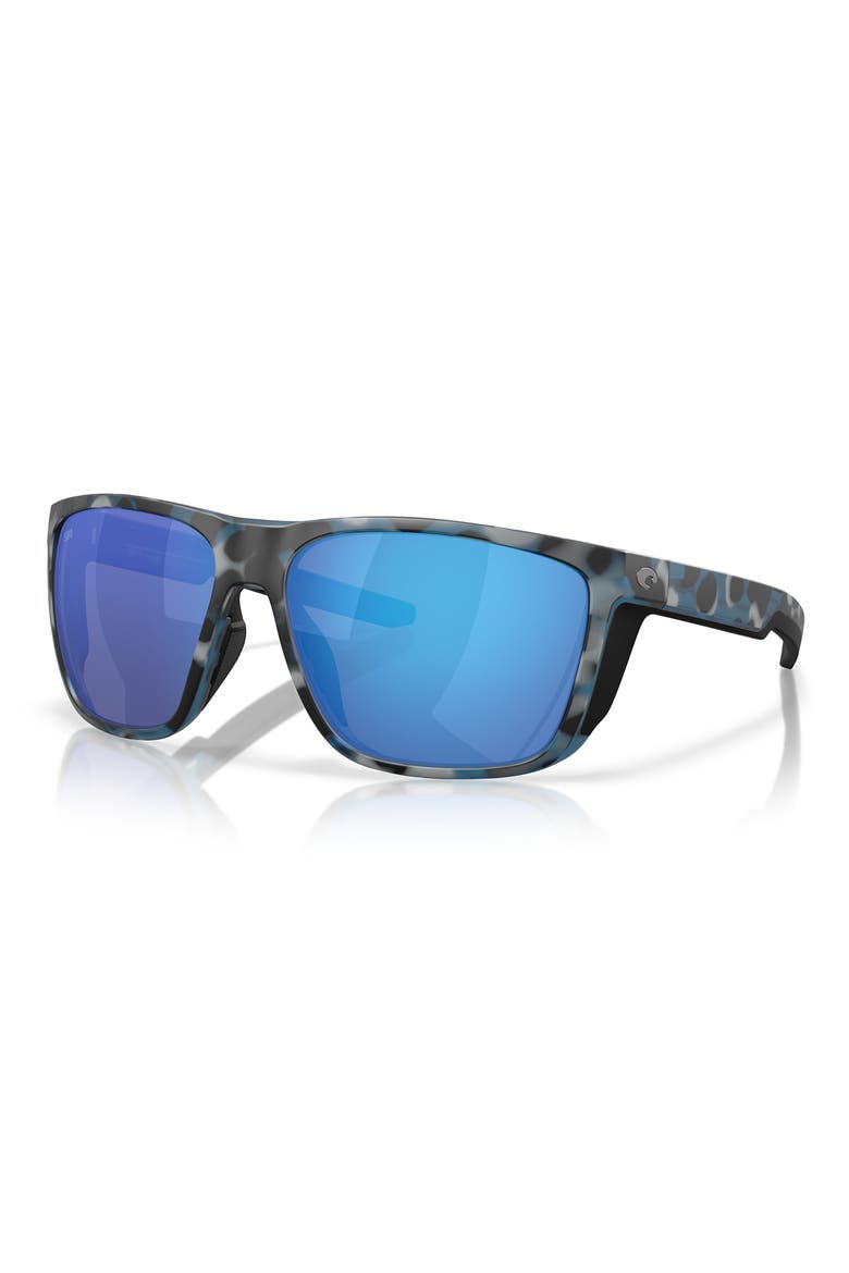 Ferg 62mm Polarized Mirrored Pillow Sunglasses, Alternate, color, DEEP WATER CAMO / BLUE 580G
