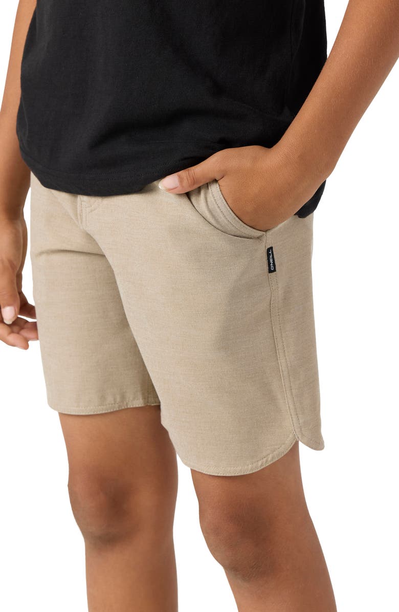 O'Neill Kids' Reserve Light Elastic Waist Chino Shorts, Alternate, color, Dark Khaki