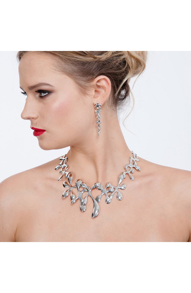 Lucy Quartermaine Large Splash Necklace, Alternate, color, Sterling Silver