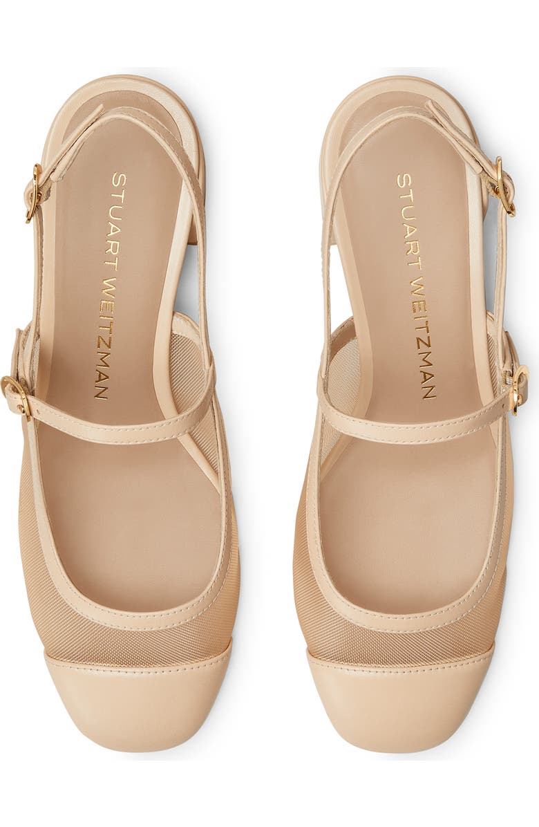 Stuart Weitzman Bea Mary Jane Slingback Pump, Alternate, color, Beige/ Barely Beige