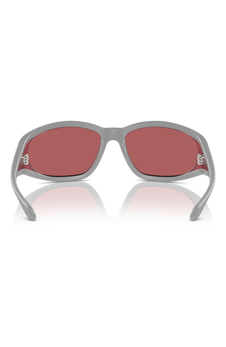 DIESEL<sup>®</sup> 65mm Oversize Pillow Sunglasses, Alternate, color, Matte Grey/ Red Hiper Mirror