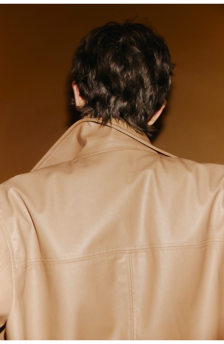 H&M Coated Jacket, Alternate, color, Dark Beige