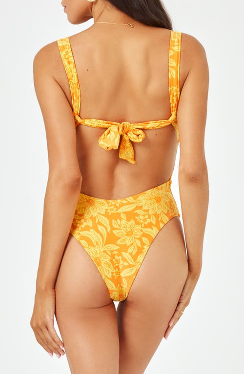 L*space Lspace Kendal Classic Underwire One-piece Swimsuit In Golden Hour Blossom