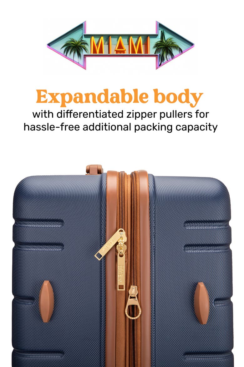 Brickell 3-Piece Hardside Spinner Luggage Set, Alternate, color, NAVY