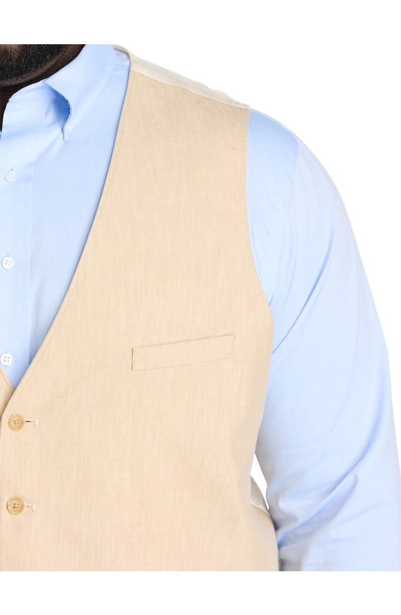 Oak Hill by DXL Big & Tall Reversible Vest, Alternate, color, Flax