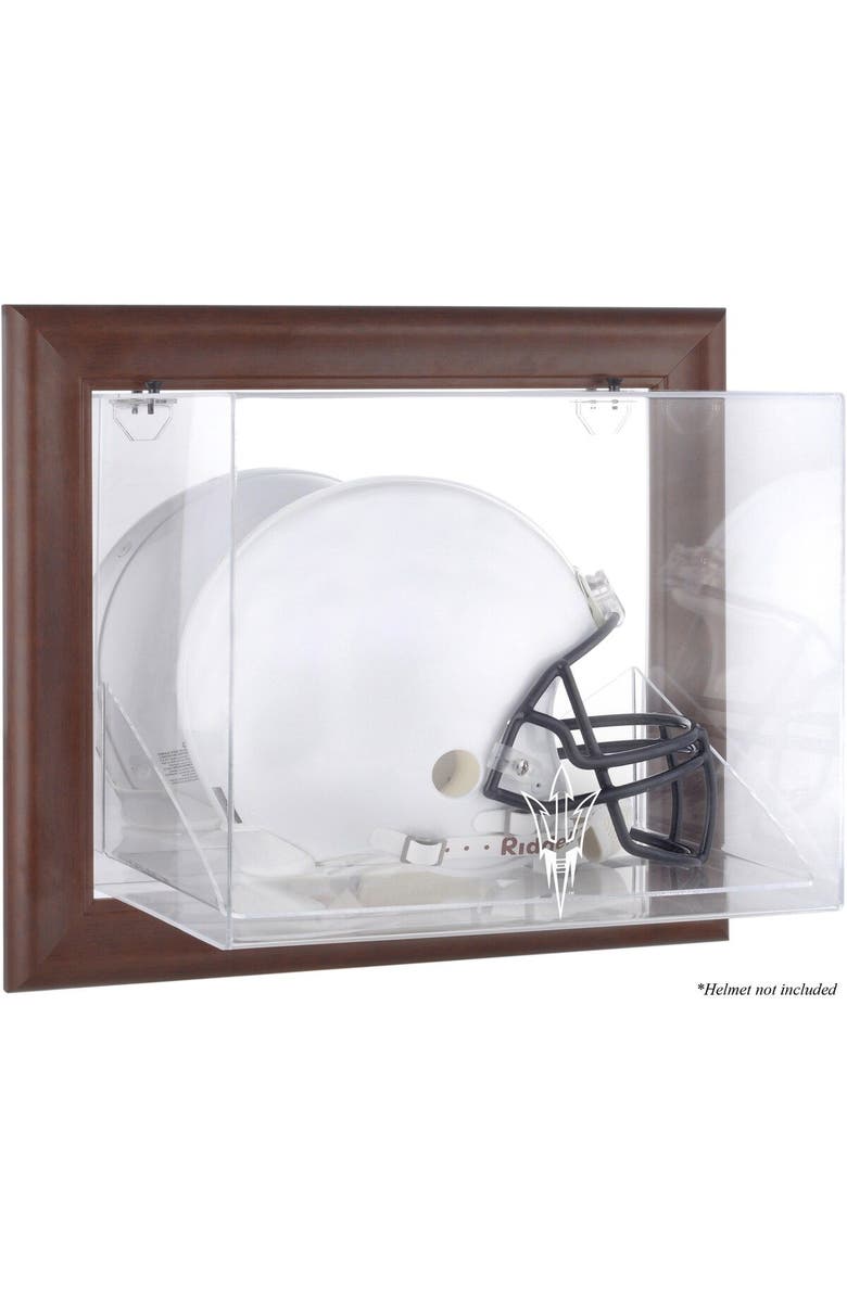 FANATICS AUTHENTIC Arizona State Sun Devils Brown Framed Wall-Mountable Helmet Display Case, Main, color, 