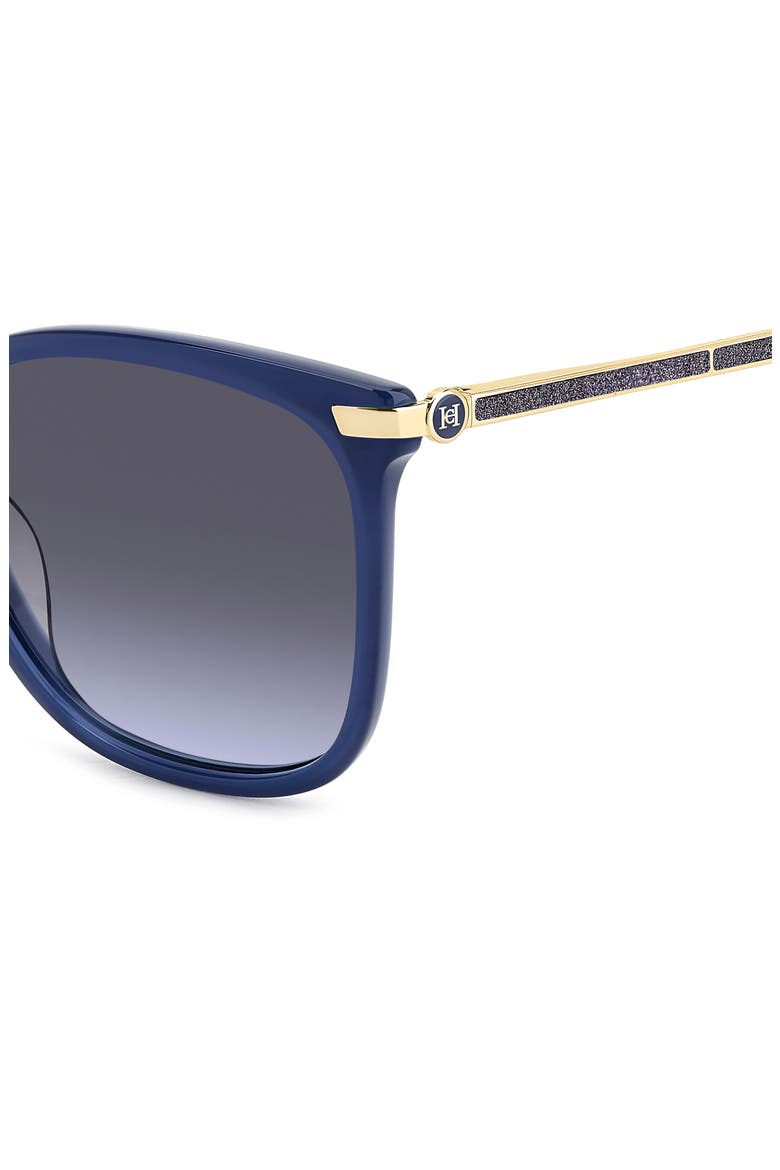 Her 55mm Gradient Rectangular Sunglasses, Alternate, color, BLUE