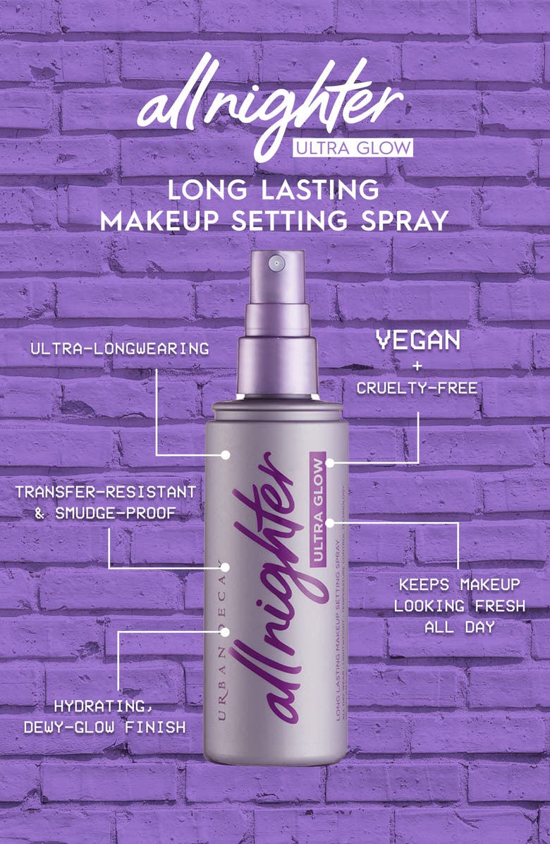 Urban Decay All Nighter Ultra Glow Makeup Setting Spray, Alternate, color, 