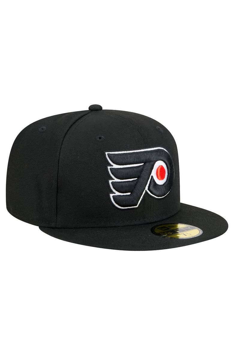 New Era Men's New Era Black Philadelphia Flyers Core 59FIFTY Fitted Hat, Alternate, color, Black