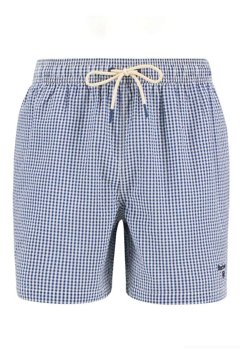 Gingham Seersucker Swim Trunks, Alternate, color, SAILBOAT BLUE