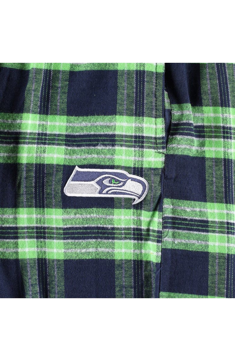 CONCEPTS SPORT Men's Concepts Sport College Navy/Neon Green Seattle Seahawks Big & Tall Flannel Sleep Set, Alternate, color, 