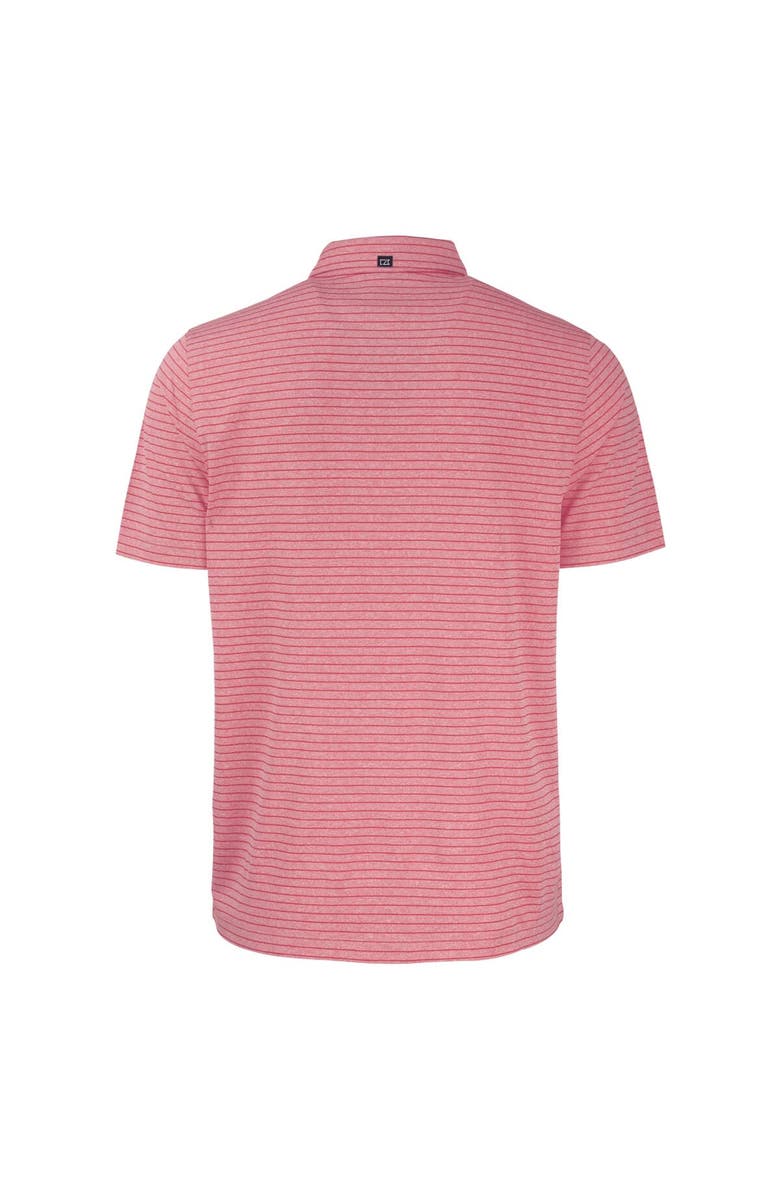 Cutter & Buck Men's Cutter & Buck Heather Red Cleveland Guardians Big & Tall Forge Eco Heathered Stripe Stretch Recycled Polo, Alternate, color, 