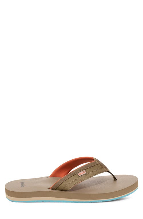 Sanuk Ziggy Water Friendly Flip Flop In Multi