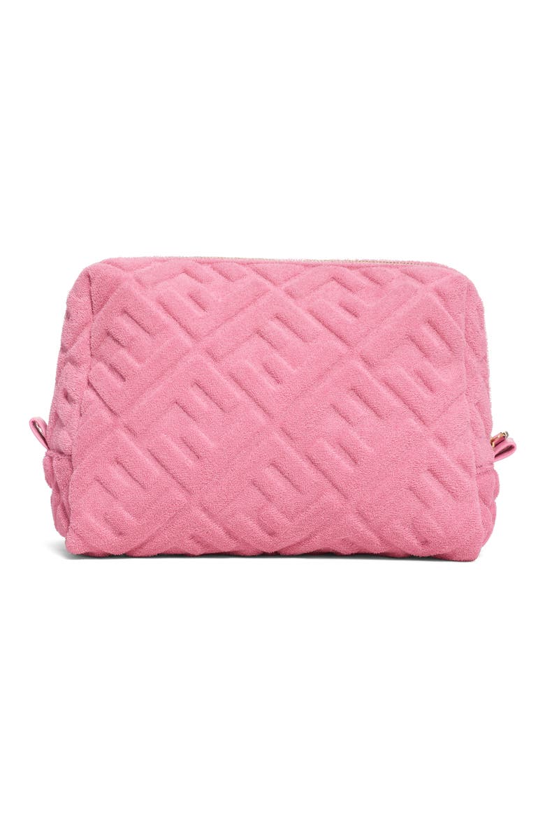 Tess Trapezoid Cosmetics Case, Alternate, color, PINK