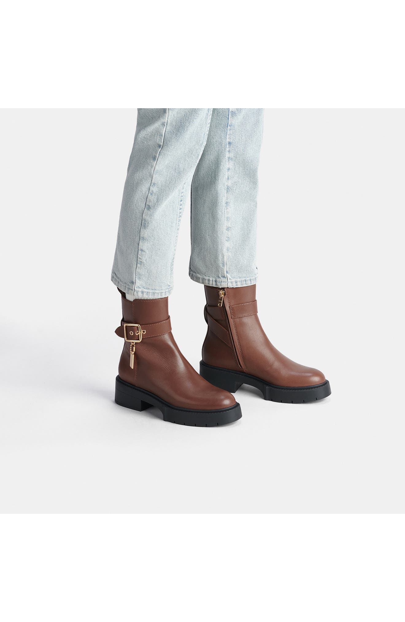 Lacey Bootie, Alternate, color, DARK SADDLE
