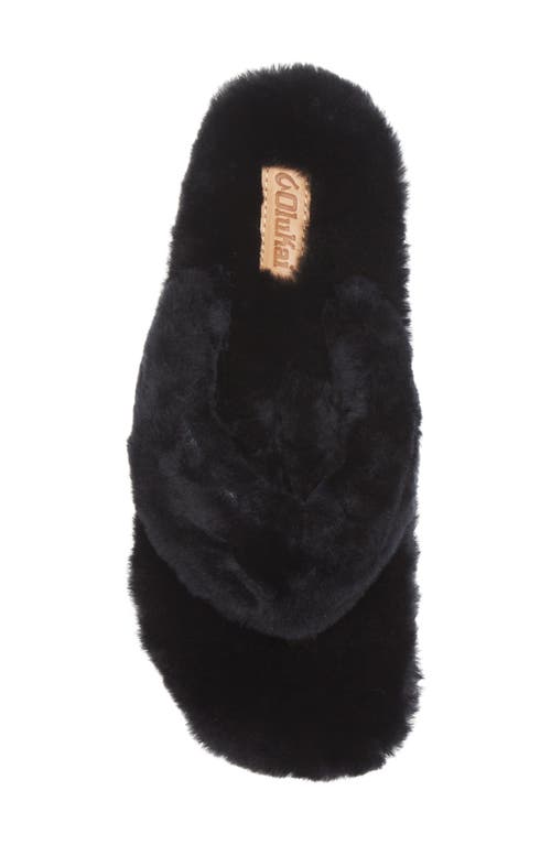 Olukai Kipea Heu Genuine Shearling Slide Sandal