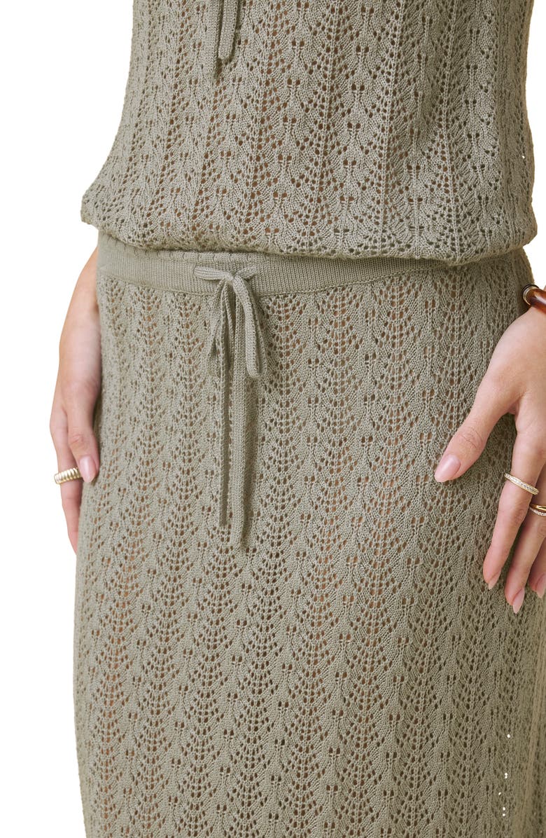 Splendid Eleni Pointelle Maxi Sweater Skirt, Alternate, color, 