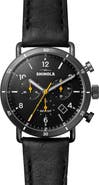 Shinola Canfield Sport Chronograph Leather Strap Watch, 40mm