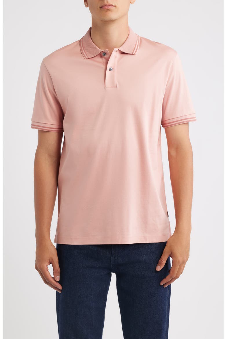 Phillipson Mercerized Cotton Polo, Main, color, LIGHT/ PASTEL PINK