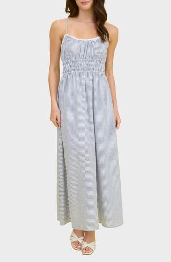 August Sky Stripe Maxi Dress
