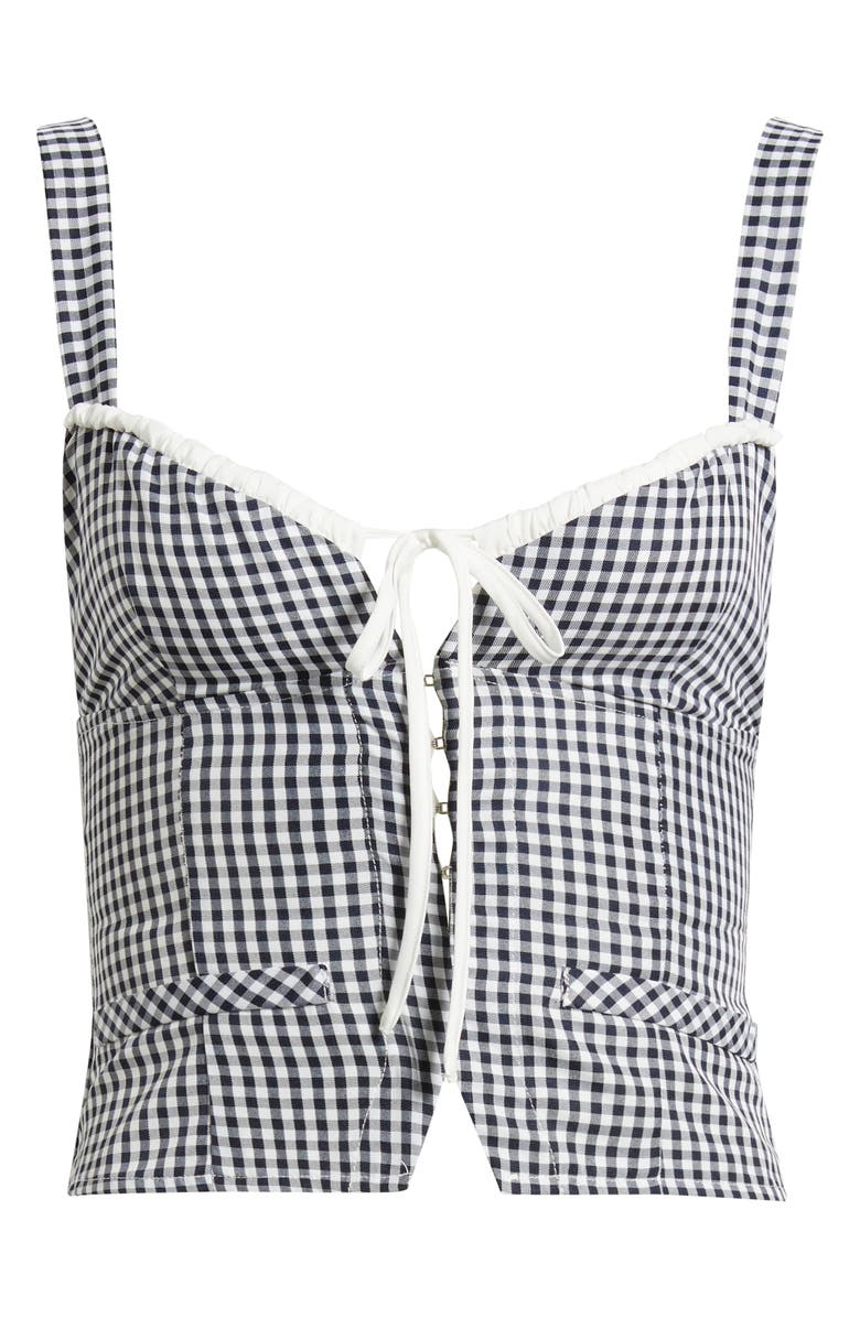 Petal & Pup Danella Gingham Tank, Alternate, color, Navy Gingham