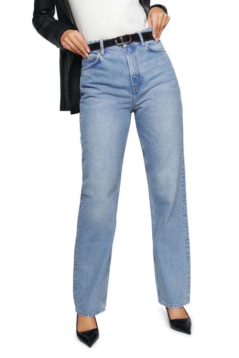 Selena High Rise Relaxed Fit Straight Leg Jeans, Main, color, SUPERIOR