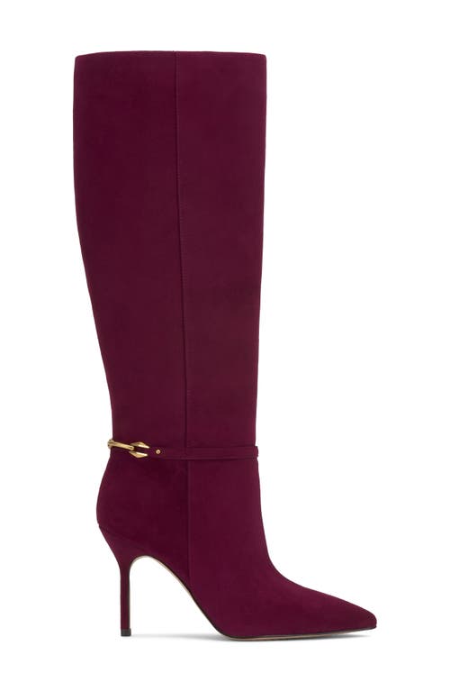 Vince Camuto Mirtha Pointed Toe Knee High Boot In Burgundy