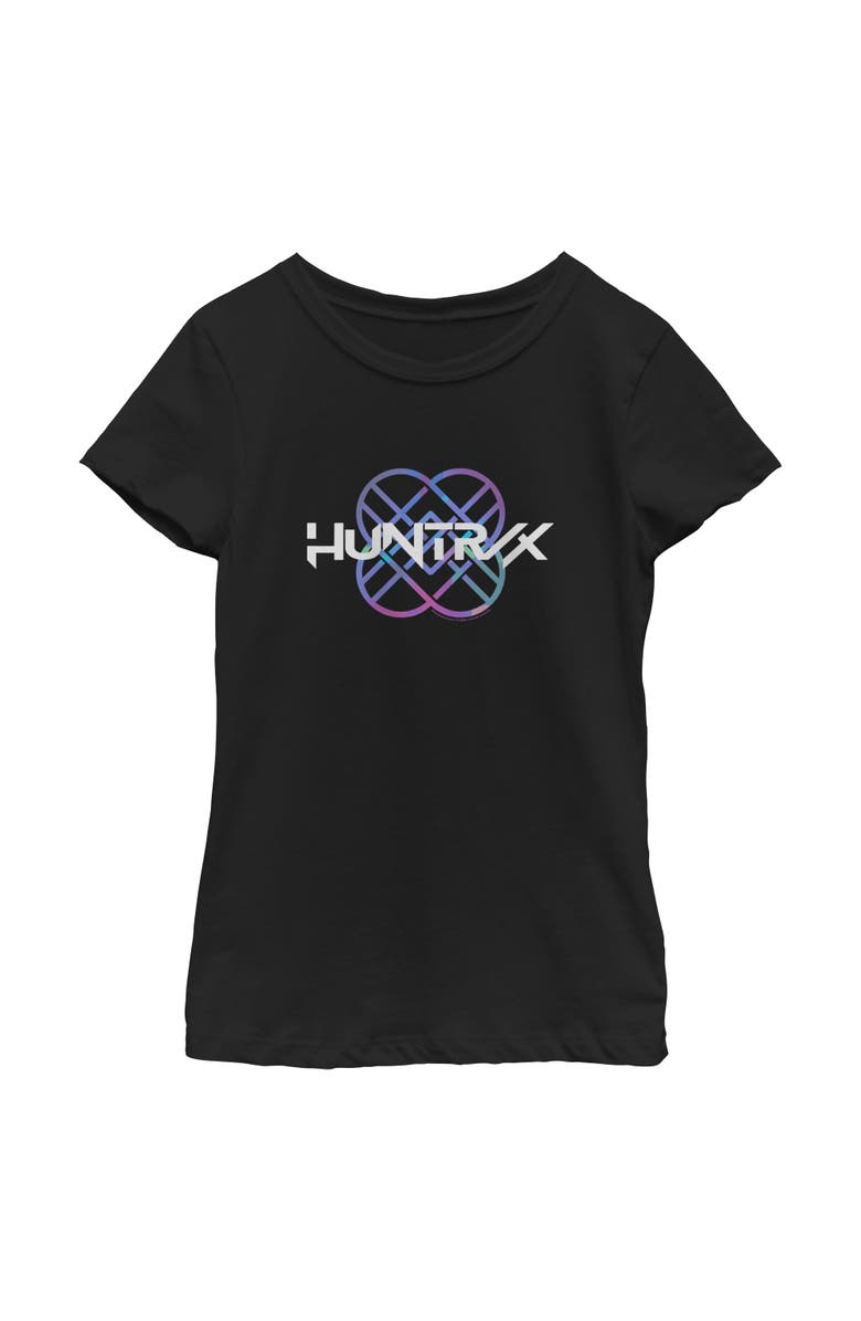 KPop Demon Hunters Girl's KPop Demon Hunters Huntrix Holographic Logo  Graphic T-Shirt, Main, color, Black