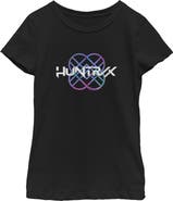 KPop Demon Hunters Girl's KPop Demon Hunters Huntrix Holographic Logo  Graphic T-Shirt