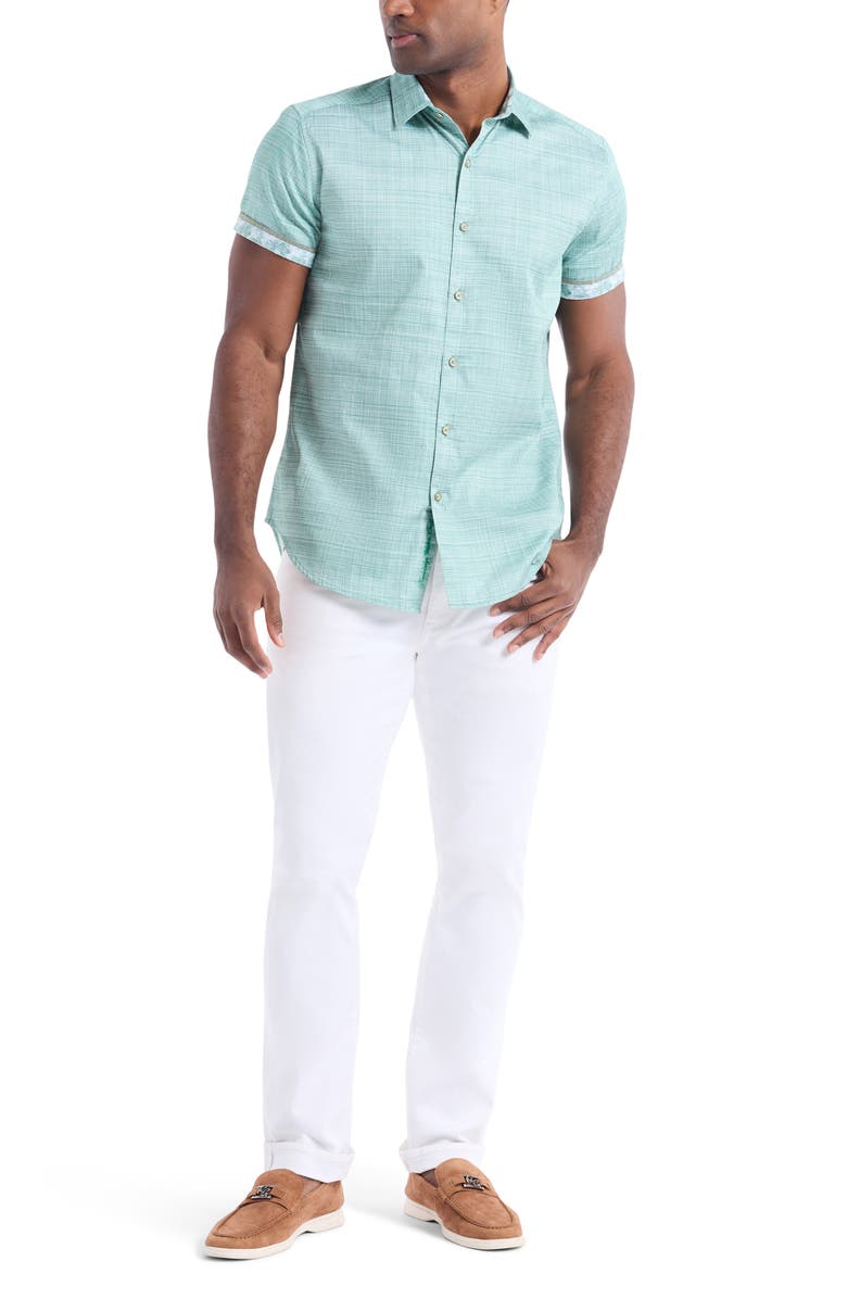 Robert Graham Roth Short Sleeve Cotton Button-Up Shirt, Alternate, color, 
