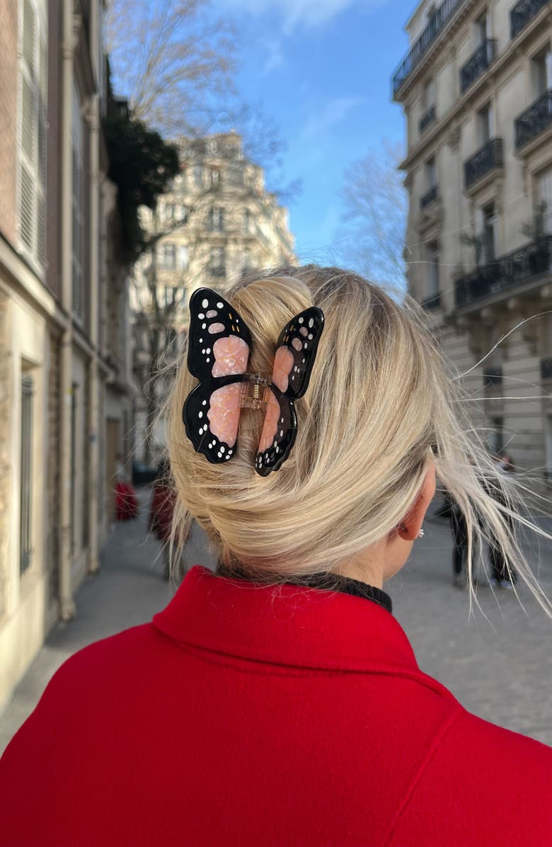 Solar Eclipse Monarch Hair Claw Clip, Alternate, color, Pink