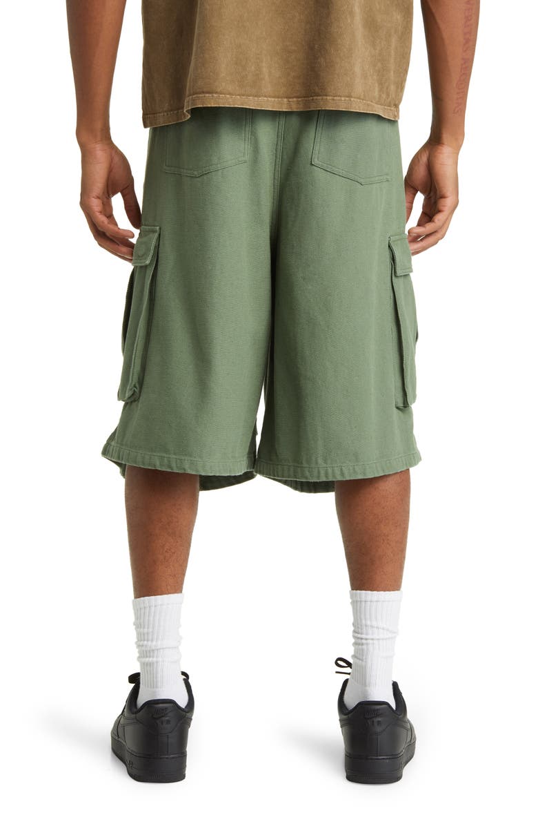 CHECKS Balloon Cotton Cargo Shorts, Alternate, color, Olive