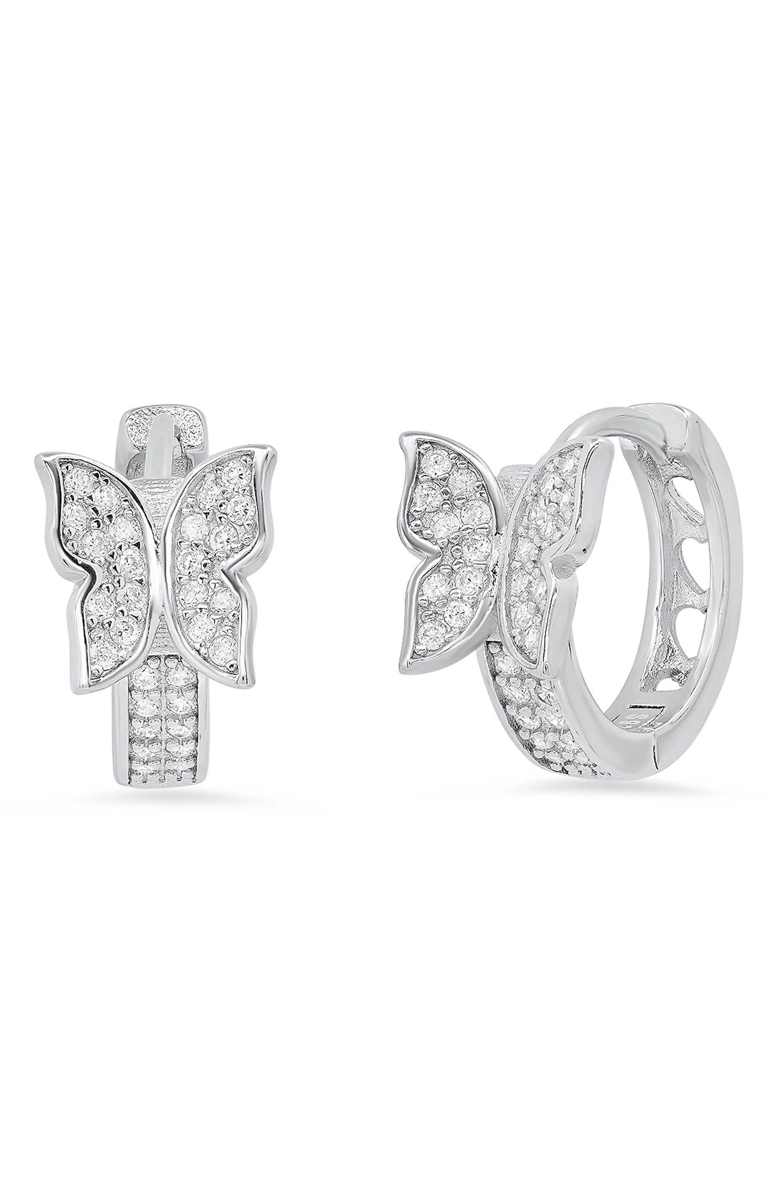 Butterfly Huggie Hoop Earrings