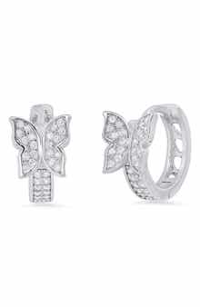 Butterfly Huggie Hoop Earrings