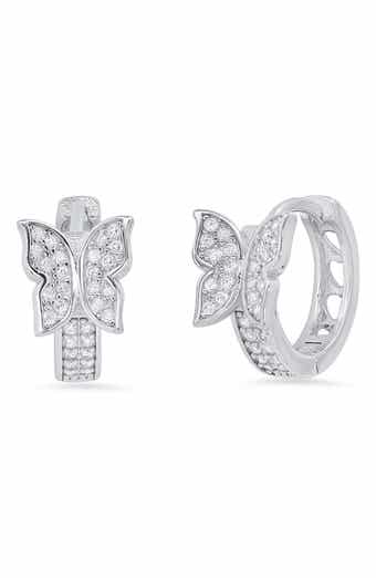 Butterfly Huggie Hoop Earrings