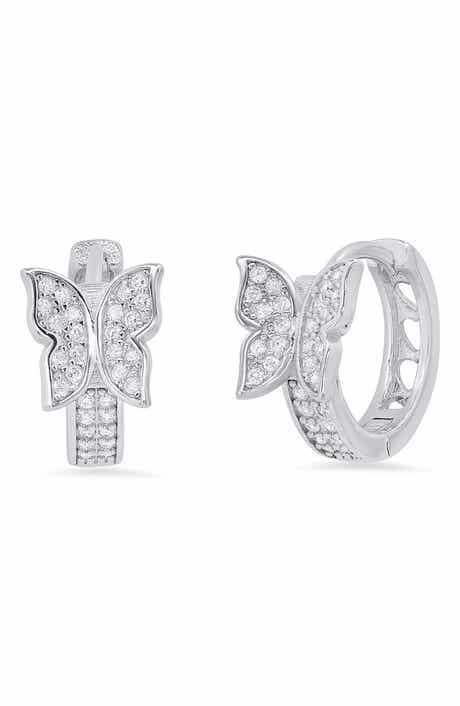 Butterfly Huggie Hoop Earrings