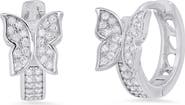 STEELTIME Butterfly Huggie Hoop Earrings