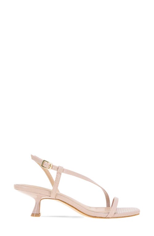 Bcbgeneration Inaya Snakeskin Embossed Sandal In Adobe Rose