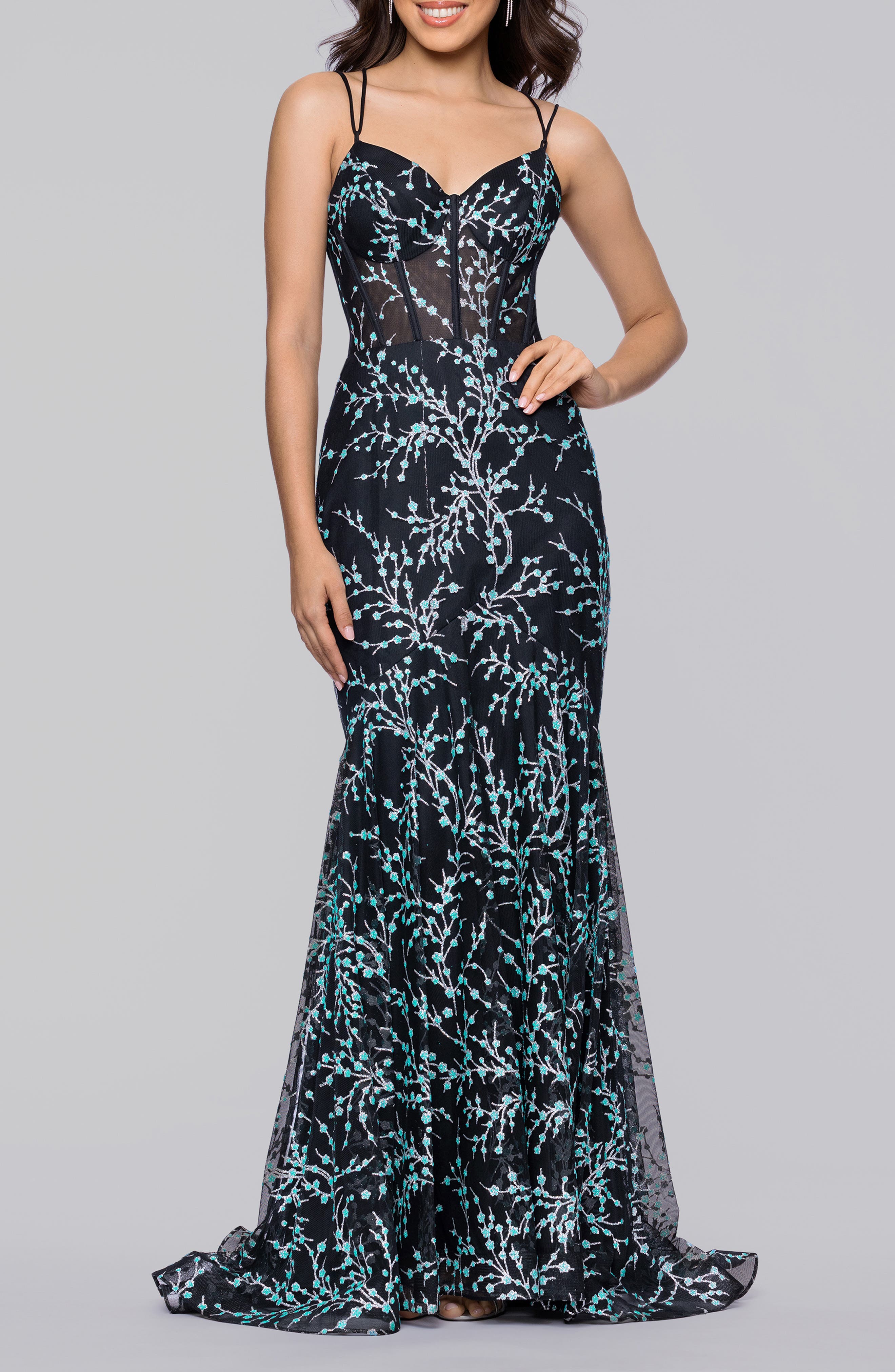 Caviar Glitter Body-Con Gown - image 3