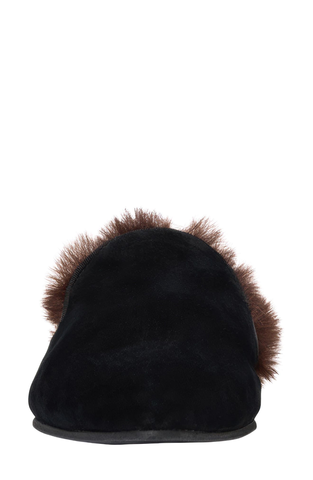 Daria Mule, Alternate, color, BLACK/ FAUX FUR