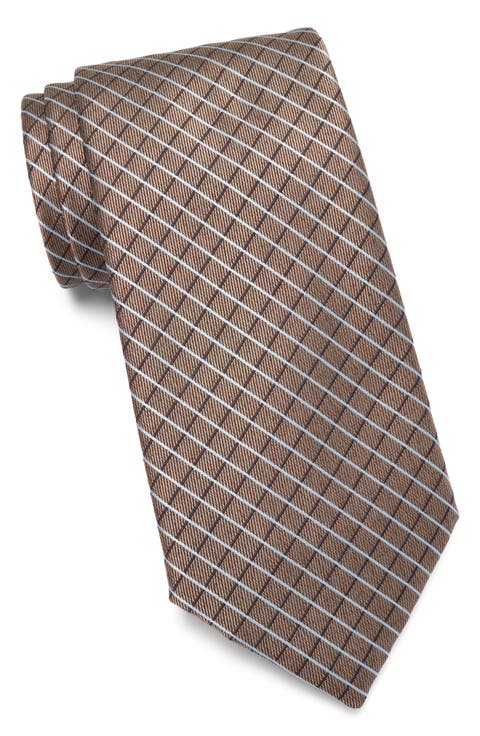 Ramona Grid Print Tie
