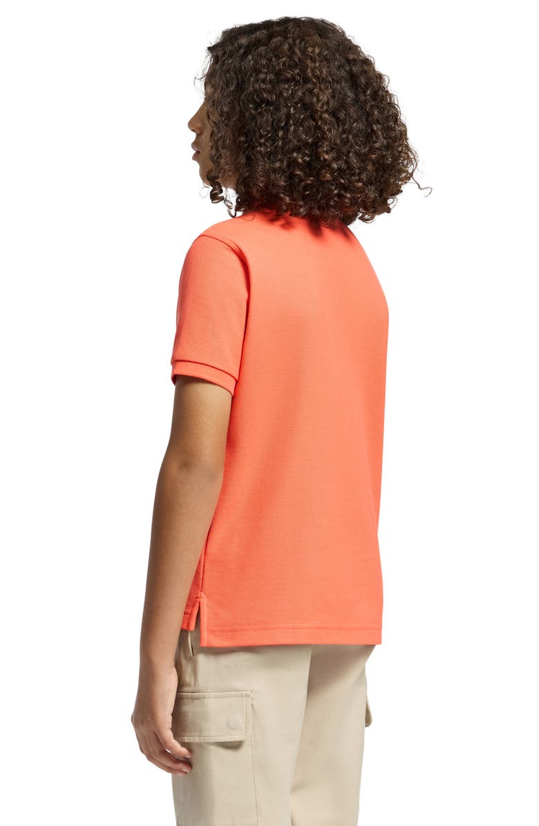 Psycho Bunny Kids' Cotton Piqué Polo, Alternate, color, Hot Coral