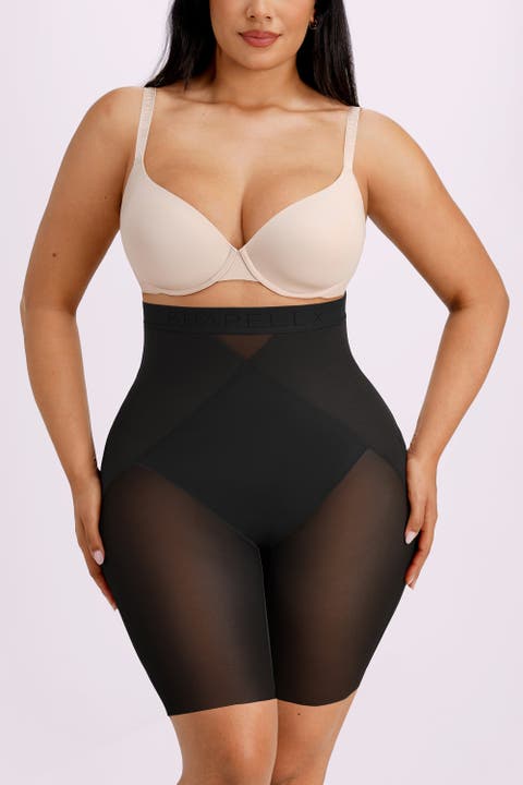 Mesh High Waist Compression Shorts