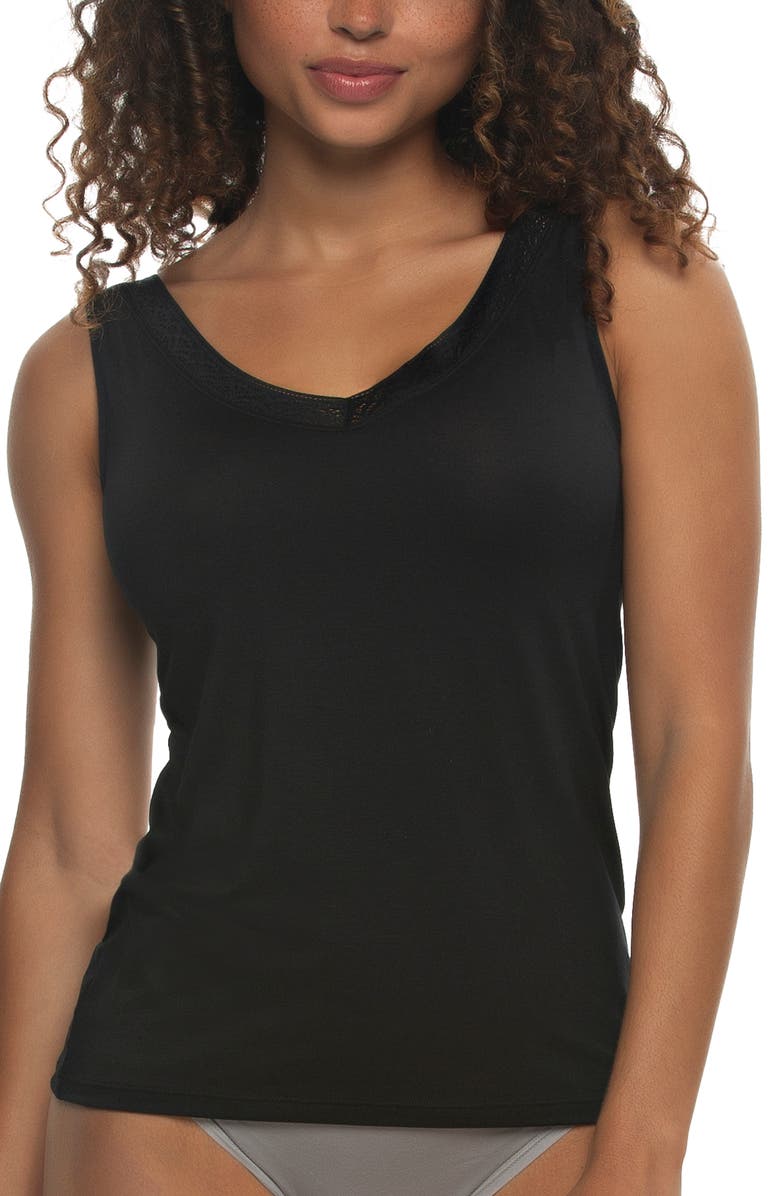 Felina Serene Lace Trim Reversible Tank, Alternate, color,