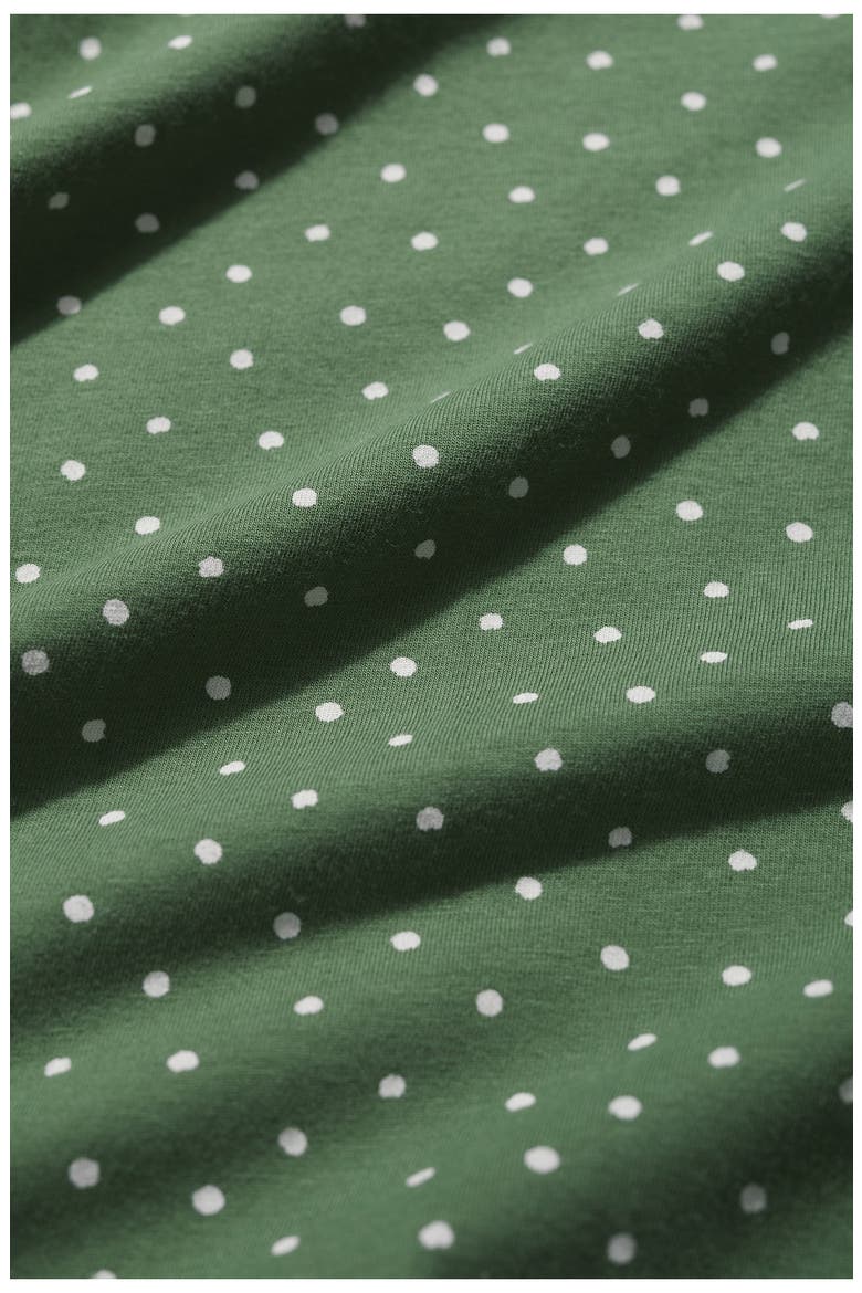 April Short Sleeve Fit & Flare Dress, Alternate, color, LITTLE SPONGE SPOT DRIED BASIL