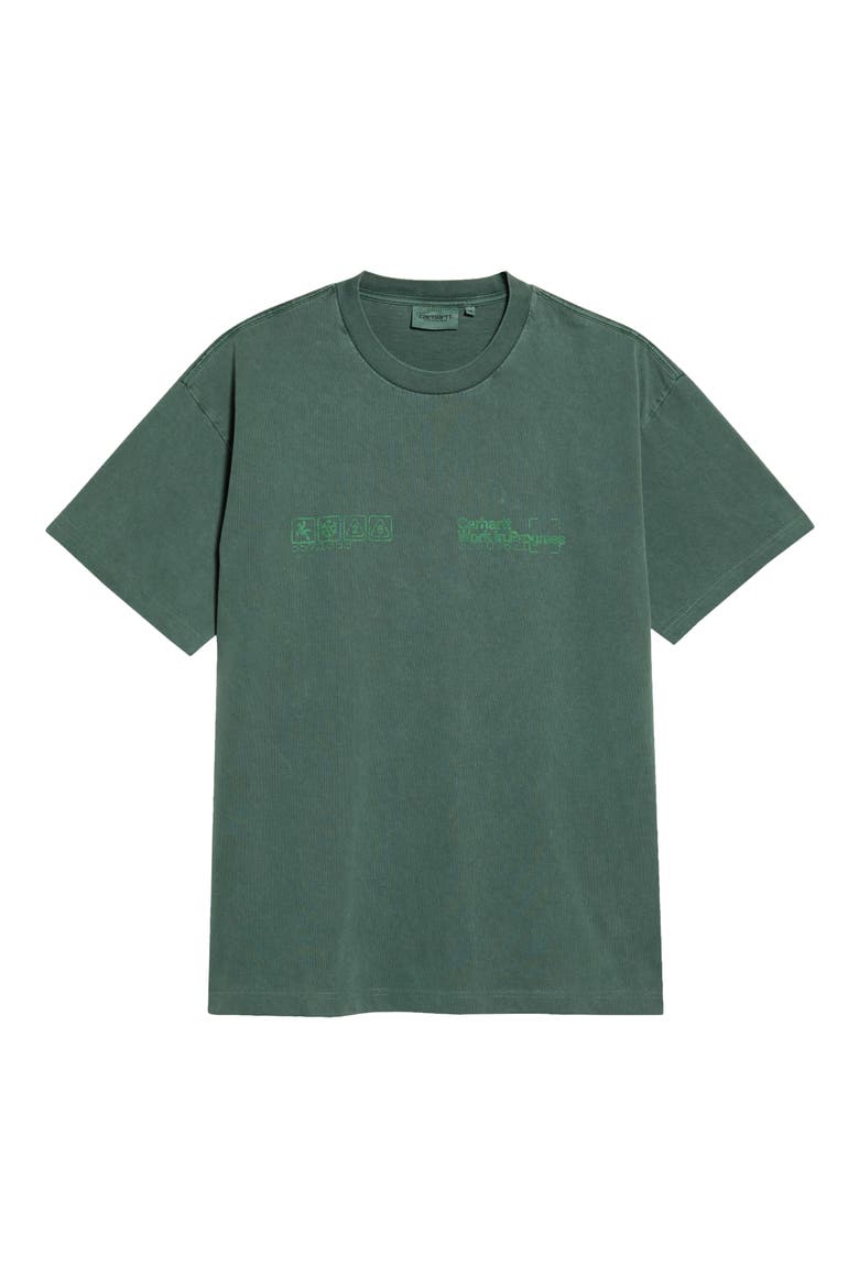 Boxed Graphic T-Shirt, Main, color, DARK SCARAB (GARMENT DYED)