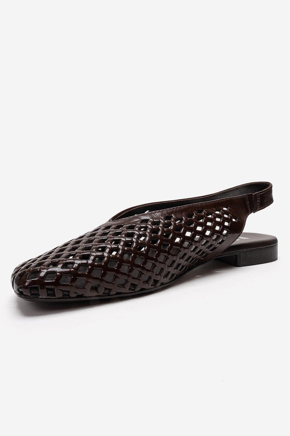 Delizia Leather Slingback Shoe, Alternate, color, Brown