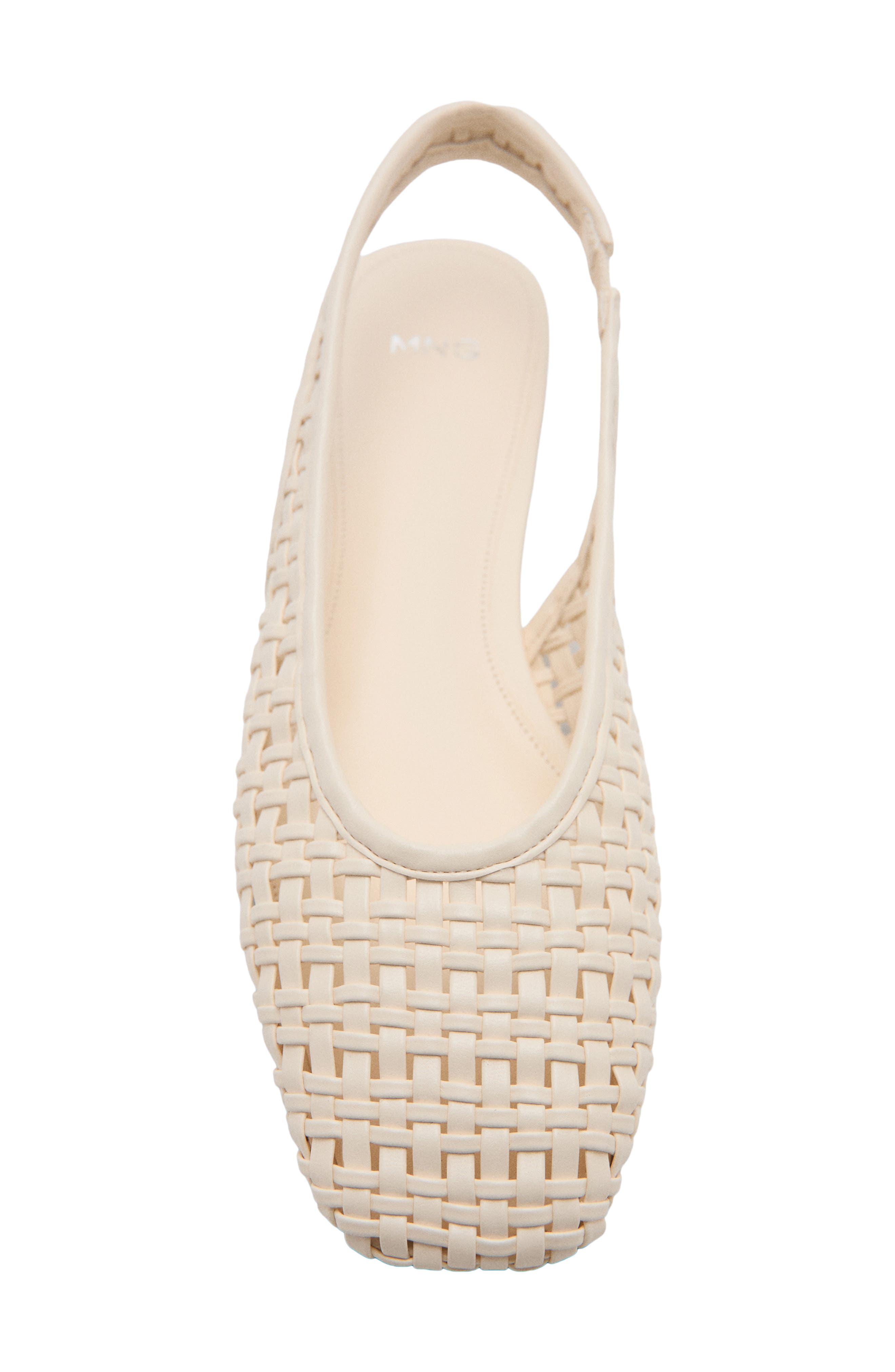 Woven Slingback Flat, Alternate, color, WHITE