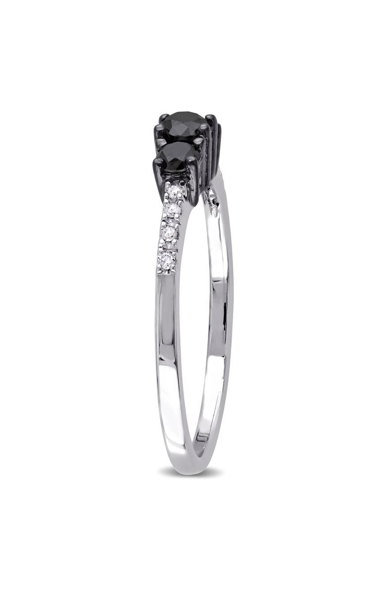 Julianna B. Black & White Diamond 3-Stone Engagement Ring, Alternate, color, Diamond